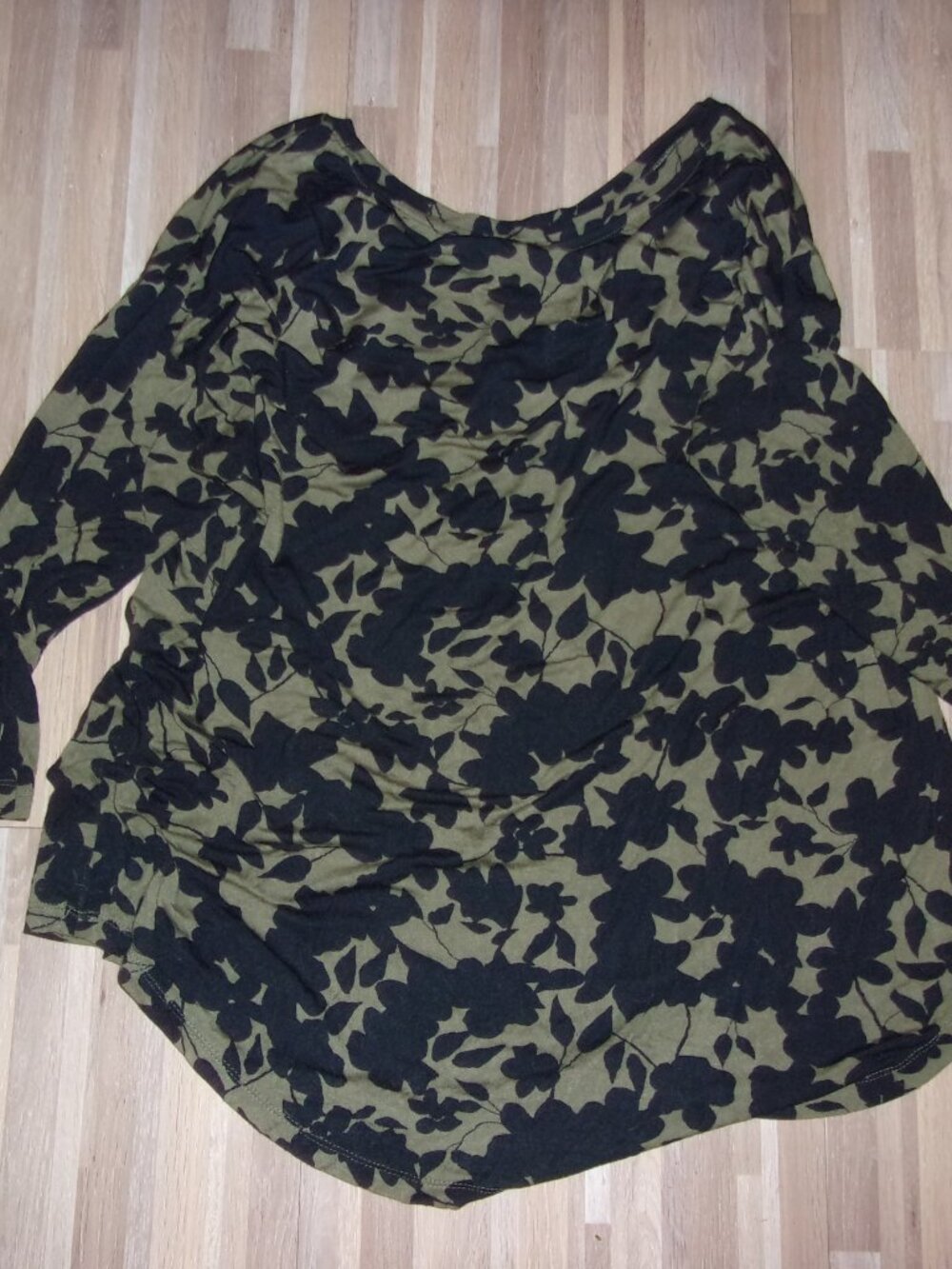 size 1 1x 1 x womens tee shirt t floral print green black blue graphic